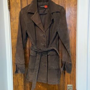 90s brown leather jacket